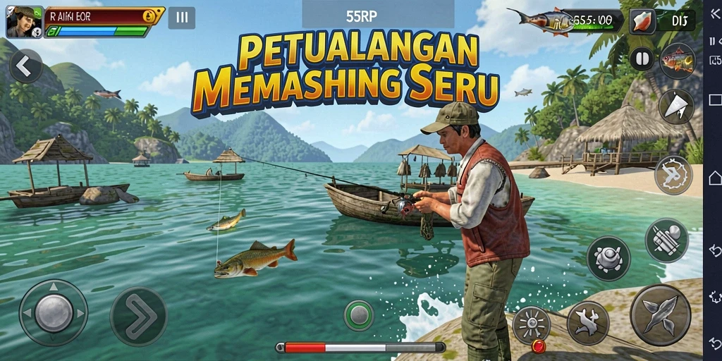 Tangkapan ikan beragam di <strong>55RP</strong> dengan grafis yang menawan.