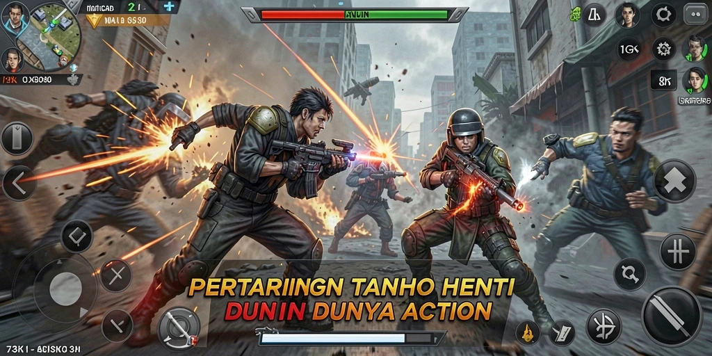 Tampilan permainan <strong>73K</strong> yang penuh aksi dan seru.