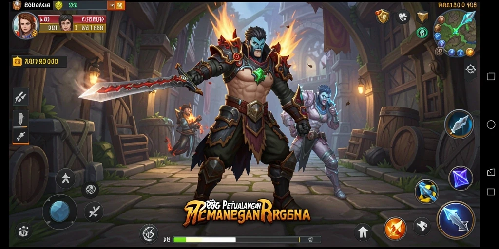 Screenshot gameplay 888R menampilkan aksi RPG yang mendebarkan.