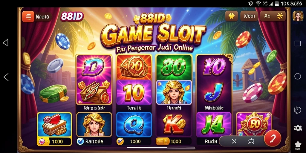 Tampilan gameplay slot menarik di 88ID dengan efek visual yang memukau.