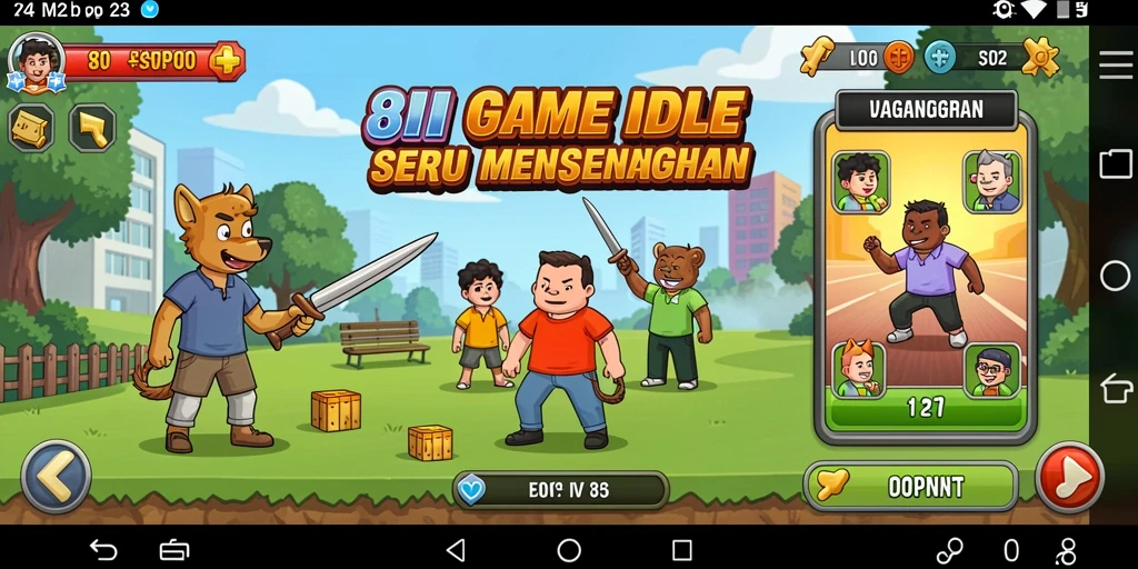 Tampilan gameplay Idle dari 8II yang seru dan menghibur.