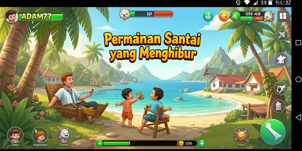 Screenshot gameplay <strong>ADAM77</strong> yang menunjukkan momen seru dan interaktif.