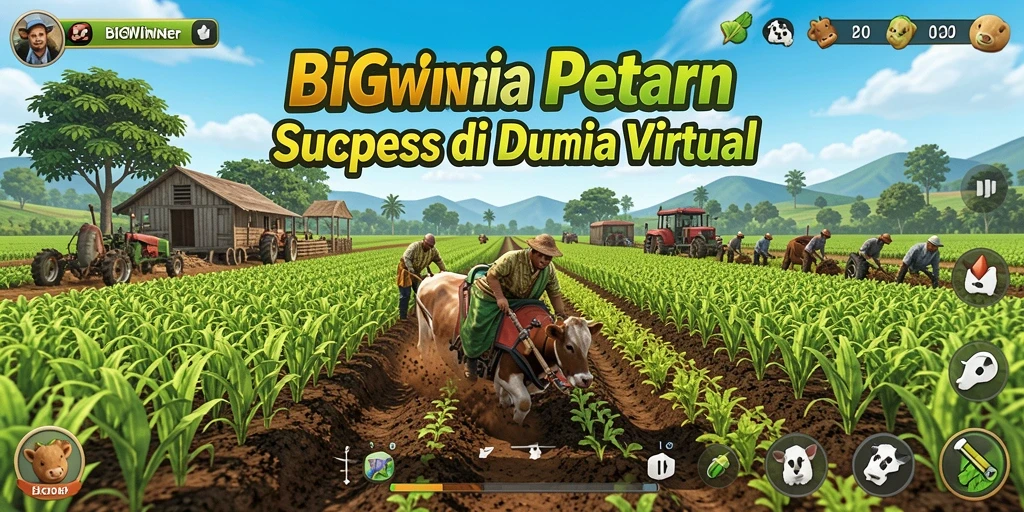 Tampilan gameplay menarik di dunia pertanian BIGWINNER.