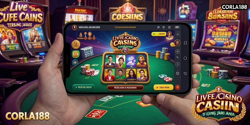 Tampilan gameplay Live Casino yang mendebarkan di CORLA188.