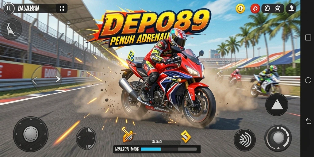 Tampilan gameplay seru dari DEPO89 dengan akselerasi motor.
