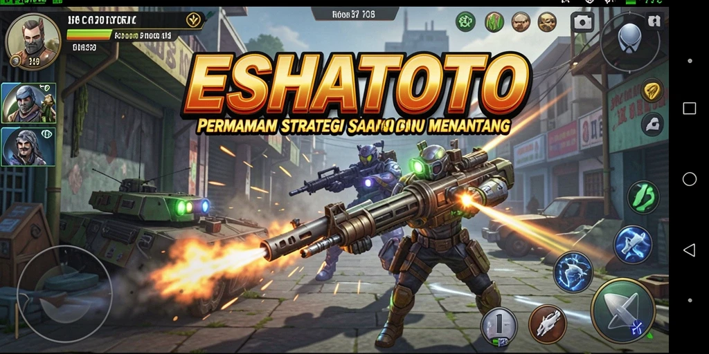 Screenshot ESHATOTO menunjukkan aksi strategis dalam gameplay yang mendebarkan.