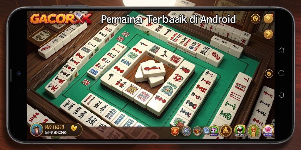 Tampilan gameplay seru Mahjong di GACORX yang menarik.