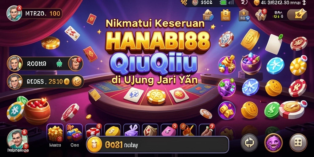 Screenshot utama HANABI88 menampilkan aksi seru permainan QiuQiu.