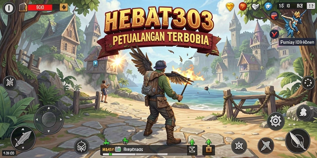 Tampilan gameplay seru HEBAT303 di dunia terbuka yang luas.