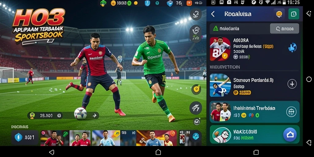 Screenshot utama HO3 menampilkan user interface yang menarik untuk taruhan olahraga.