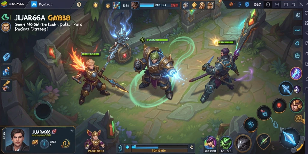 Screenshot JUARA666 menampilkan aksi seru di arena MOBA.
