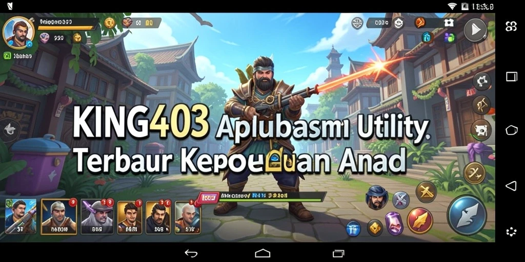 Screenshot KING403 menampilkan antarmuka aplikasi Utility yang bersih dan intuitif.