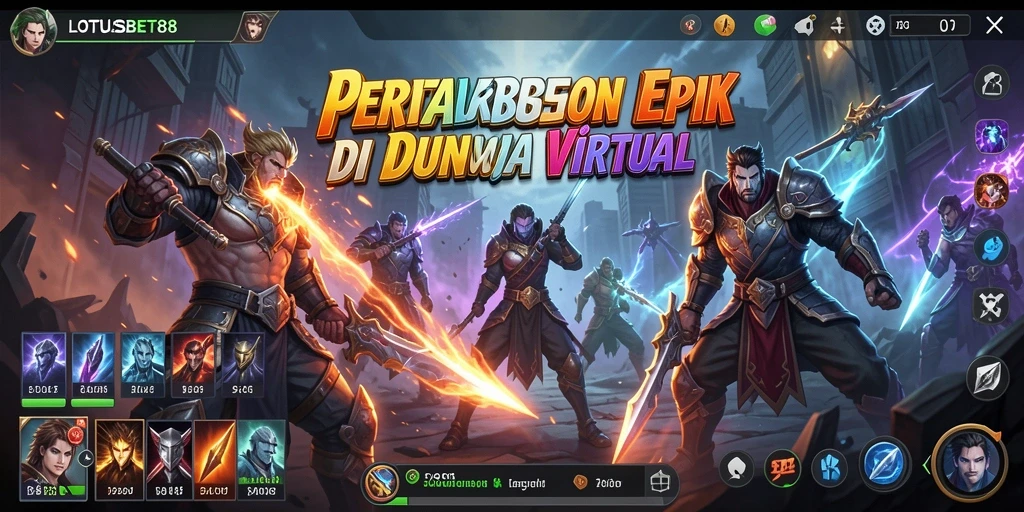 Screenshot LOTUSBET88 menampilkan aksi pertarungan yang intens dan dramatis.