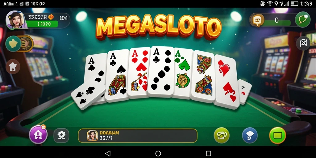 Screenshot utama MEGASLOTO menampilkan gameplay Domino yang menarik.