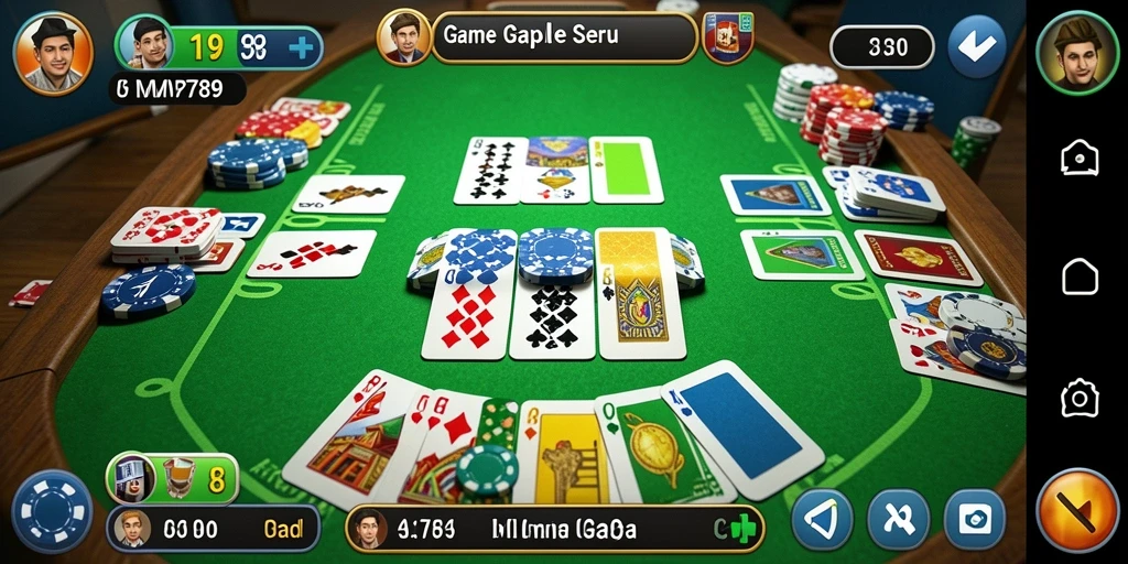 Tampilan menarik dari gameplay Gaple MVP789 yang seru.