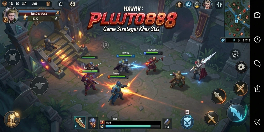 Tangkapan layar dalam PLUTO88 memperlihatkan pertempuran strategis yang mendebarkan.