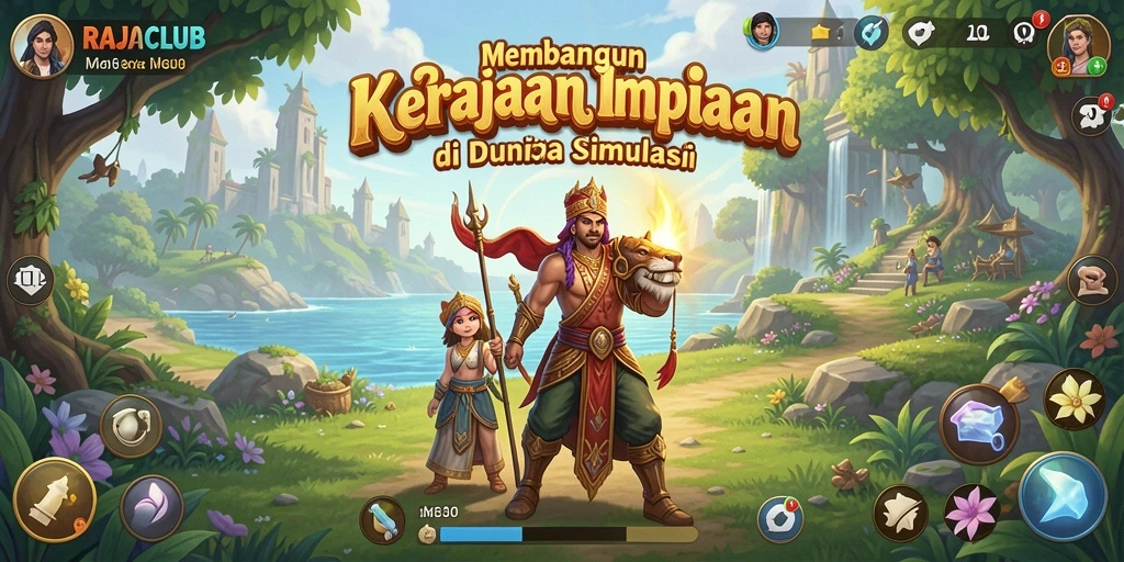 Screenshot gameplay RAJACLUB menunjukkan aksi membangun yang mengasyikkan.