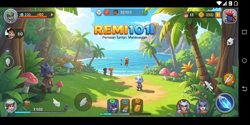 Tangkapan layar utama REMI101 menampilkan momen seru gameplay santainya.