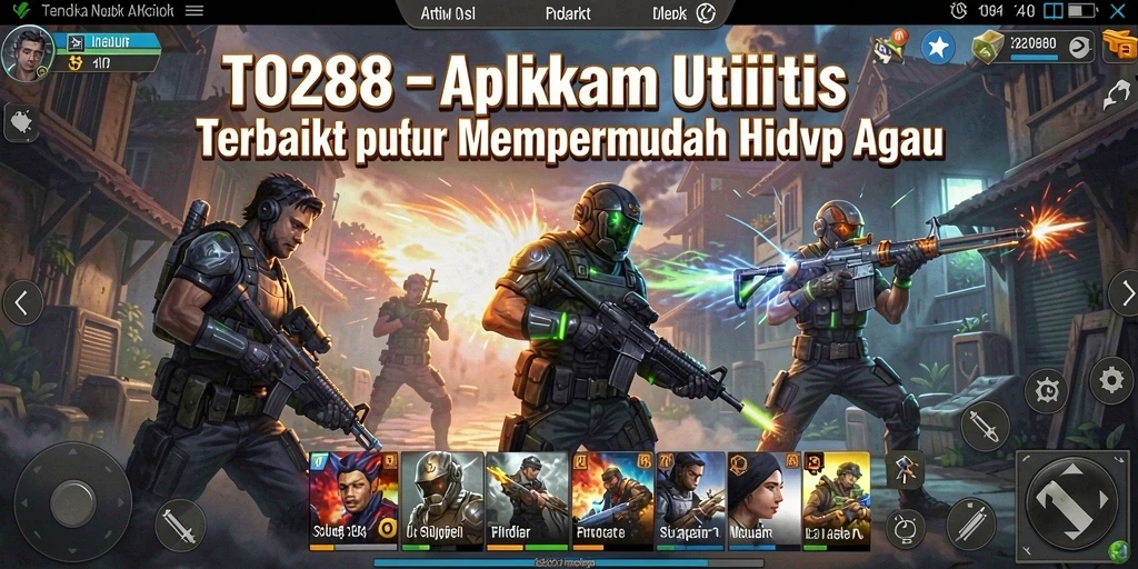 Tampilan utama TO288 yang menampilkan fitur-fitur utilitas.