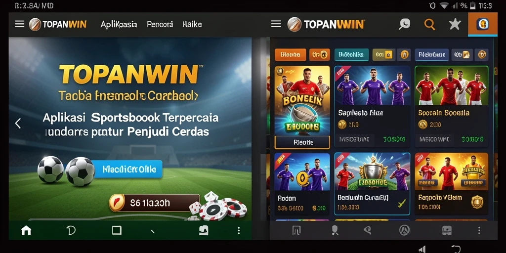 Tampilan antarmuka pengguna TOPANWIN saat melakukan taruhan olahraga.