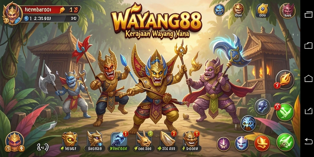Gameplay WAYANG88 menampilkan pembangunan kerajaan wayang yang dinamis.
