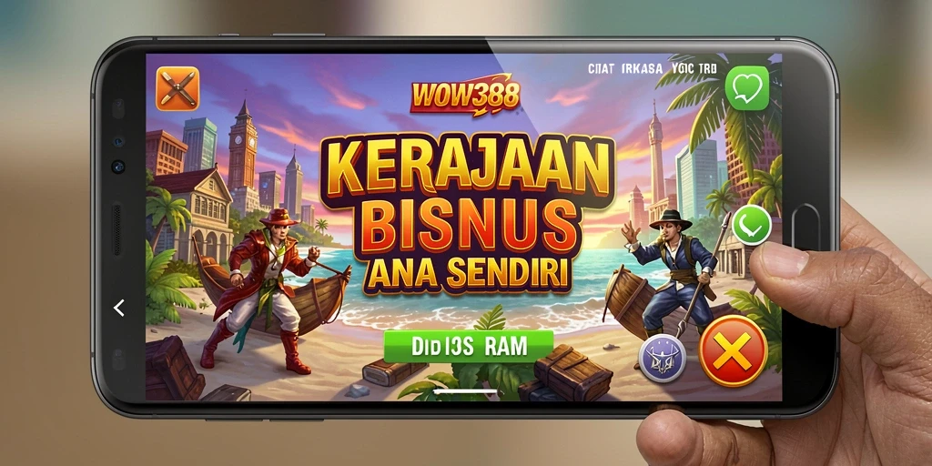 Screenshot gameplay WOW388 menampilkan keseruan saat membangun kerajaan bisnis.